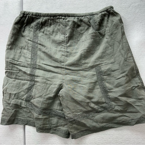 Free People Beach Shorts Embroidered Lace Drawstring Gray Oversized Short Small - Picture 5 of 10